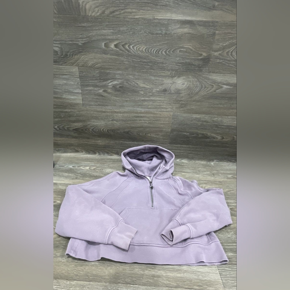 LULULEMON Scuba Oversized Funnel Neck Half-Zip XS/S Lilac Hoodie Sweatshirt - Picture 4 of 7